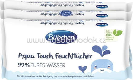 Bübchen Feuchttücher Pure, 3x48 Stück, 144 St