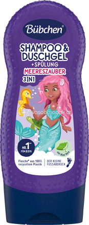 Bübchen Kinder Shampoo & Duschgel & Spülung 3in1 Meereszauber, 230 ml