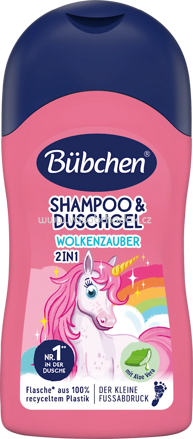 Bübchen Kinder Shampoo & Duschgel Wolkenzauber, Reisegröße, 50 ml