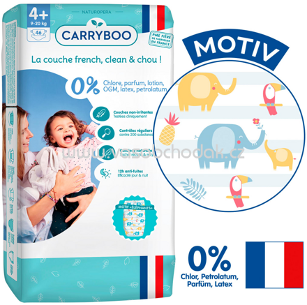 Carryboo Ökowindeln Größe 4+ ,9-20kg, Monatspack, 138 St