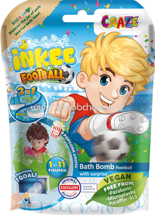 CRAZE Kinder Badezusatz Badebombe Football, 1 St