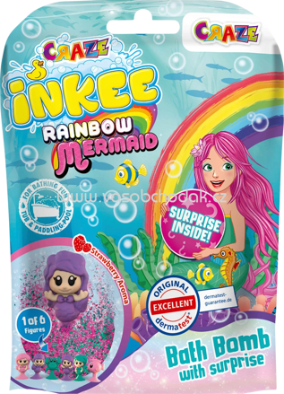 CRAZE Kinder Badezusatz Badebombe Surprise Mermaid, 1 St