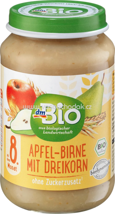 dmBio Apfel-Birne mit Dreikorn, ab 8. Monat, 190g