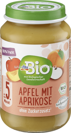 dmBio Apfel mit Aprikose, nach dem 5. Monat, 190g