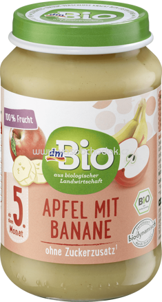 dmBio Apfel mit Banane, nach dem 5. Monat, 190g