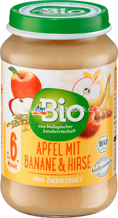 dmBio Apfel mit Banane und Hirse, ab dem 6. Monat, 190g