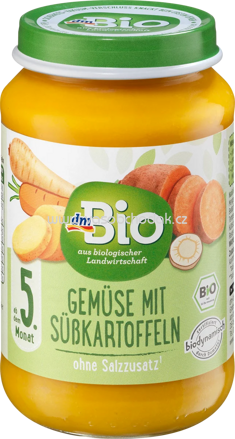 dmBio Gemüse mit Süßkartoffeln, nach dem 5. Monat, 190g