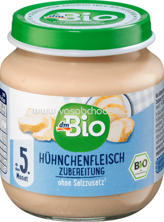 dmBio Hühnchenfleisch Zubereitung, nach dem 5. Monat, 125g