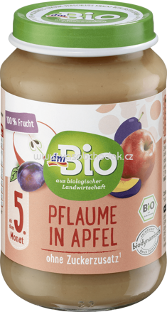 dmBio Pflaume in Apfel, nach dem 5. Monat, 190g