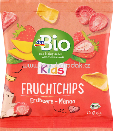 dmBio Fruchtchips, Erdbeer-Mango, ab 3 Jahren, 12g