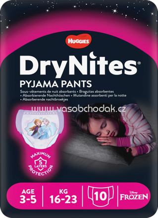 DryNites Pyjama Pants Mädchen 3-5 Jahre, 10 St