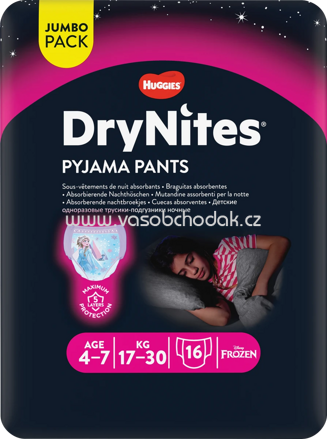 DryNites Pyjama Pants Mädchen 4-7 Jahre, Jumbopack, 16 St