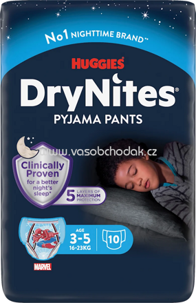 DryNites Pyjama Pants Jungen 3-5 Jahre, 10 St