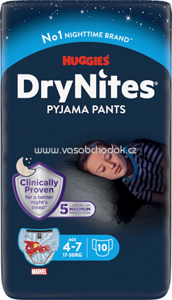 DryNites Pyjama Pants Jungen 4-7 Jahre, 10 St