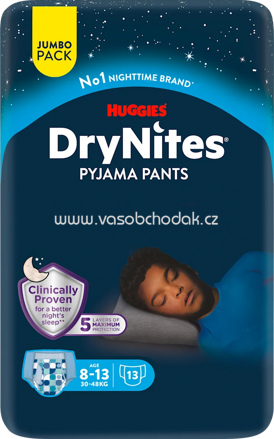 DryNites Pyjama Pants Jungen 8-13 Jahre, Jumbopack, 13 St