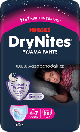 DryNites Pyjama Pants Mädchen 4-7 Jahre, 10 St