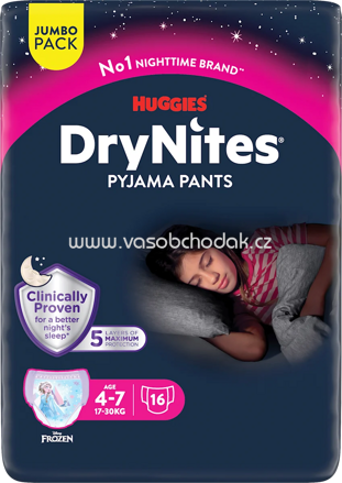 DryNites Pyjama Pants Mädchen 4-7 Jahre, Jumbopack, 16 St