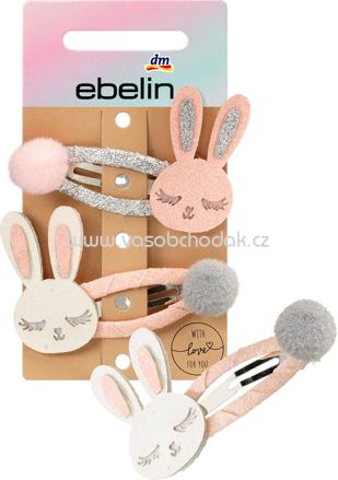 ebelin Haarclips Hase, 2 St