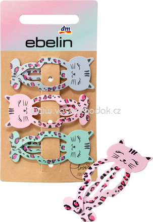 ebelin Haarclips Tier-Motiv, 3 St