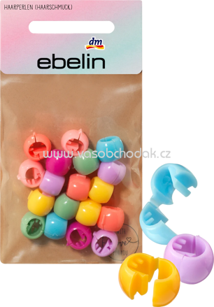 ebelin Haarperlen (Haarschmuck), 18 St