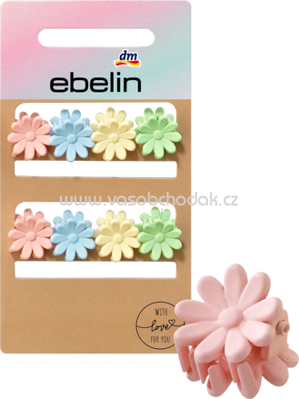 ebelin Haarspangen klein Blumenform, 8 St