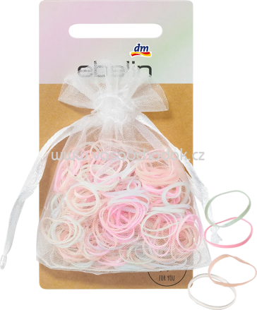 ebelin Mini-Haargummis in Organza-Säckchen mehrfarbig, 250 St