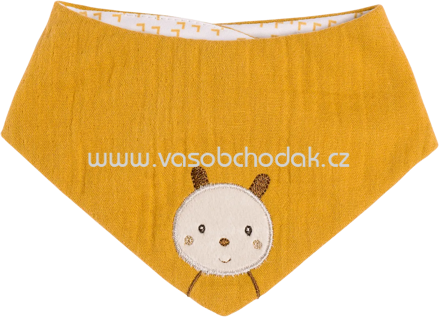 Fehn Halstuch zum Wenden aus Musselin mit Bienen-Motiv , gelb, 1 St