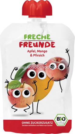 Freche Freunde Quetschbeutel Apfel, Mango & Pfirsich, ab 12. Monat, 100g