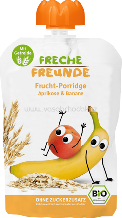 Freche Freunde Quetschbeutel Frucht-Porridge Aprikose & Banane, ab 6. Monat, 100g