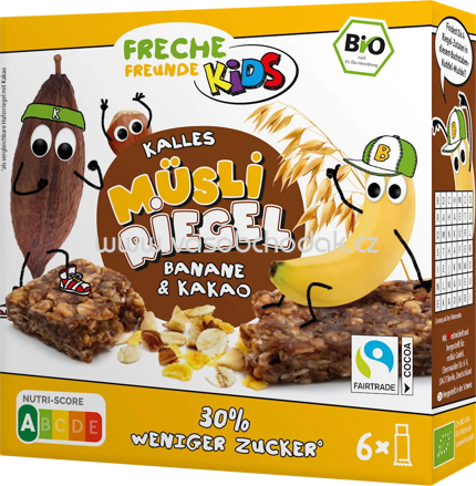 Freche Freunde Kalles Müsli Riegel Banane & Kakao, ab 3 Jahren, 6x26g, 156g