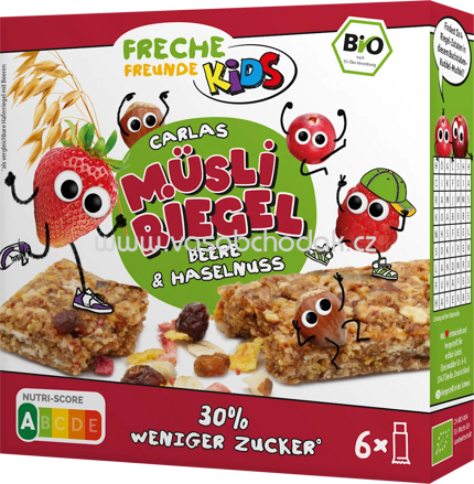 Freche Freunde Carlas Müsli Riegel Beere & Haselnuss, ab 3 Jahren, 6x26g, 156g