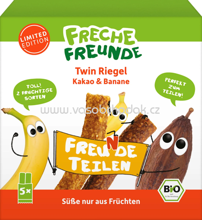 Freche Freunde Fruchtriegel Kakao & Banane, 5x23g, 115g