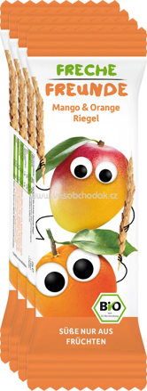 Freche Freunde Fruchtriegel mit Getreide Mango & Orange, ab 1 Jahr, 4x23g, 92g