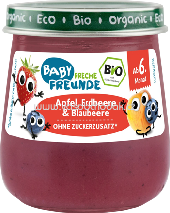 Freche Freunde Apfel, Erdbeere & Blaubeere, ab dem 6. Monat, 120g