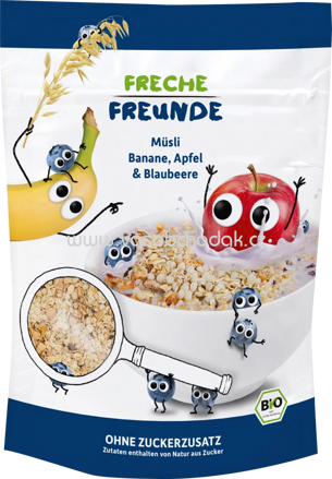 Freche Freunde Kindermüsli Banane, Apfel & Blaubeere ab 1 Jahr, 220g