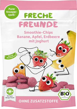 Freche Freunde Kindersnack Smoothie-Chips Banane Apfel Erdbeere mit Joghurt, ab 3 Jahren, 16g