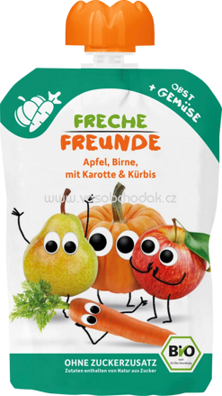 Freche Freunde Quetschie Apfel, Birne, Karotte & Kürbis, ab 6. Monaten, 100g