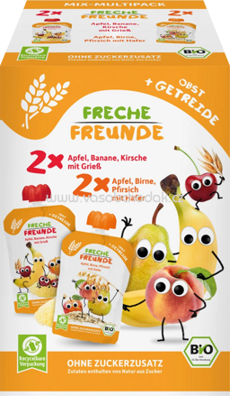 Freche Freunde Quetschie Obst & Getreide, ab 6 Monaten, 4x100g, 400g