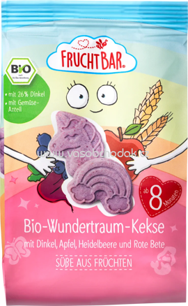 FruchtBar Babykekse Wundertraum-Kekse mit Dinkel, Apfel & Heidelbeere, ab 8. Monaten, 100g