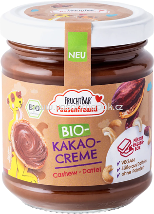 FruchtBar Bio Kakao Creme Cashew Dattel, 180g