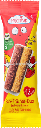 FruchtBar Fruchtriegel Bio Früchte Duo Erdbeere-Banane, ab 12. Monaten, 27g