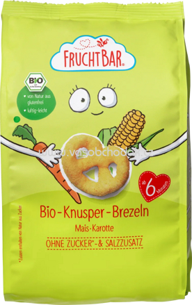 FruchtBar Bio Knusper Brezeln, Mais, Karotte, ab 6. Monat, 25g