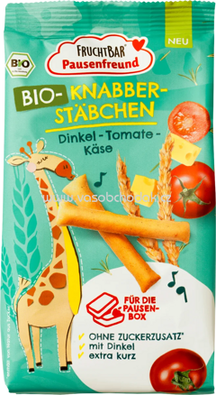 FruchtBar Bio Knabber Stäbchen Dinkel, Tomate, Käse, ab 3 Jahren, 100g