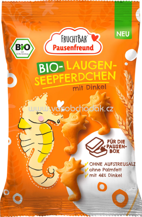 FruchtBar Bio Laugen Seepferdchen mit Dinkel, ab 3 Jahren, 90g