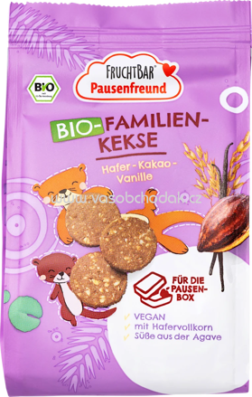 FruchtBar Bio Familien Kekse Hafer-Kakao-Vanille, ab 3 Jahren, 125g