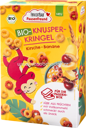 FruchtBar Bio Knusper Kringel Kirsche-Banane, 175g