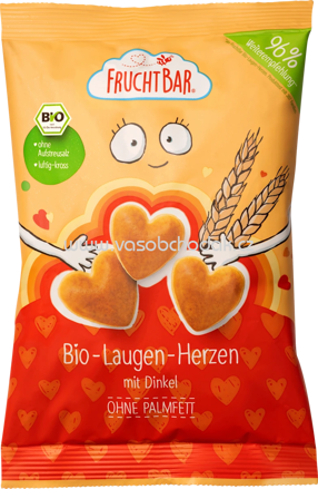 FruchtBar Bio Laugen Herzen mit Dinkel, ab 3 Jahren, 90g