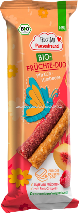 FruchtBar Bio Früchte Duo Pfirsich-Himbeere, ab 3 Jahren, 27g