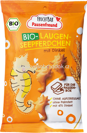 FruchtBar Bio Laugen Seepferdchen mit Dinkel, ab 3 Jahren, 90g