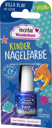 FruchtBar Kindernagelfarbe Bella Blau mit Glitzer, 1 St